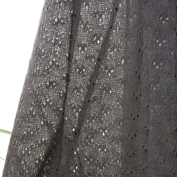 Sleeveless Gray Floral Rose Black Lace Dress Sz M - Picture 4 of 11